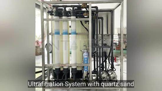 Système industriel d'ultrafiltration et d'eau pure à très grand trafic de 80 tonnes avec technologie d'osmose inverse